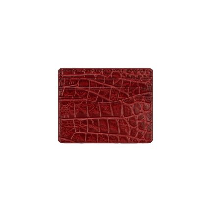 Experiment Five Croc Leather Cardholder