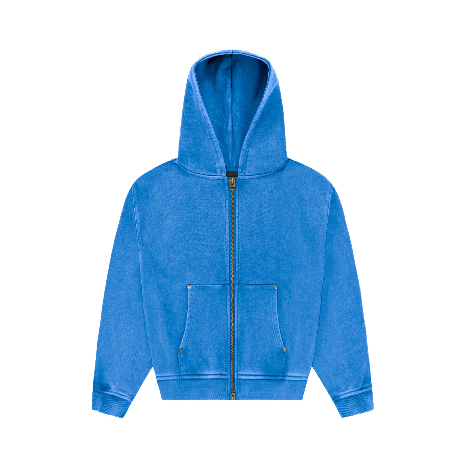 Experiment Five Disterssed Zip Up Hoodie Blue Experiment Five Disterssed Zip Up Hoodie Blue