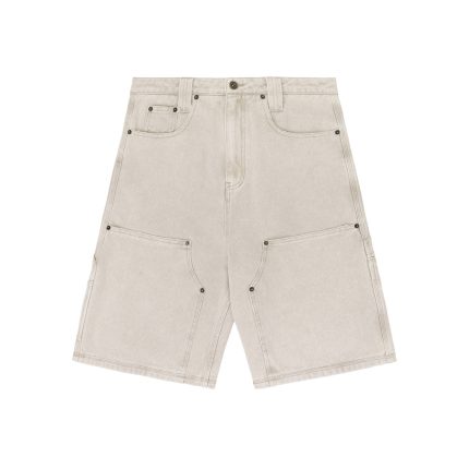 Experiment Five Double Knee Carpenter Shorts Stone