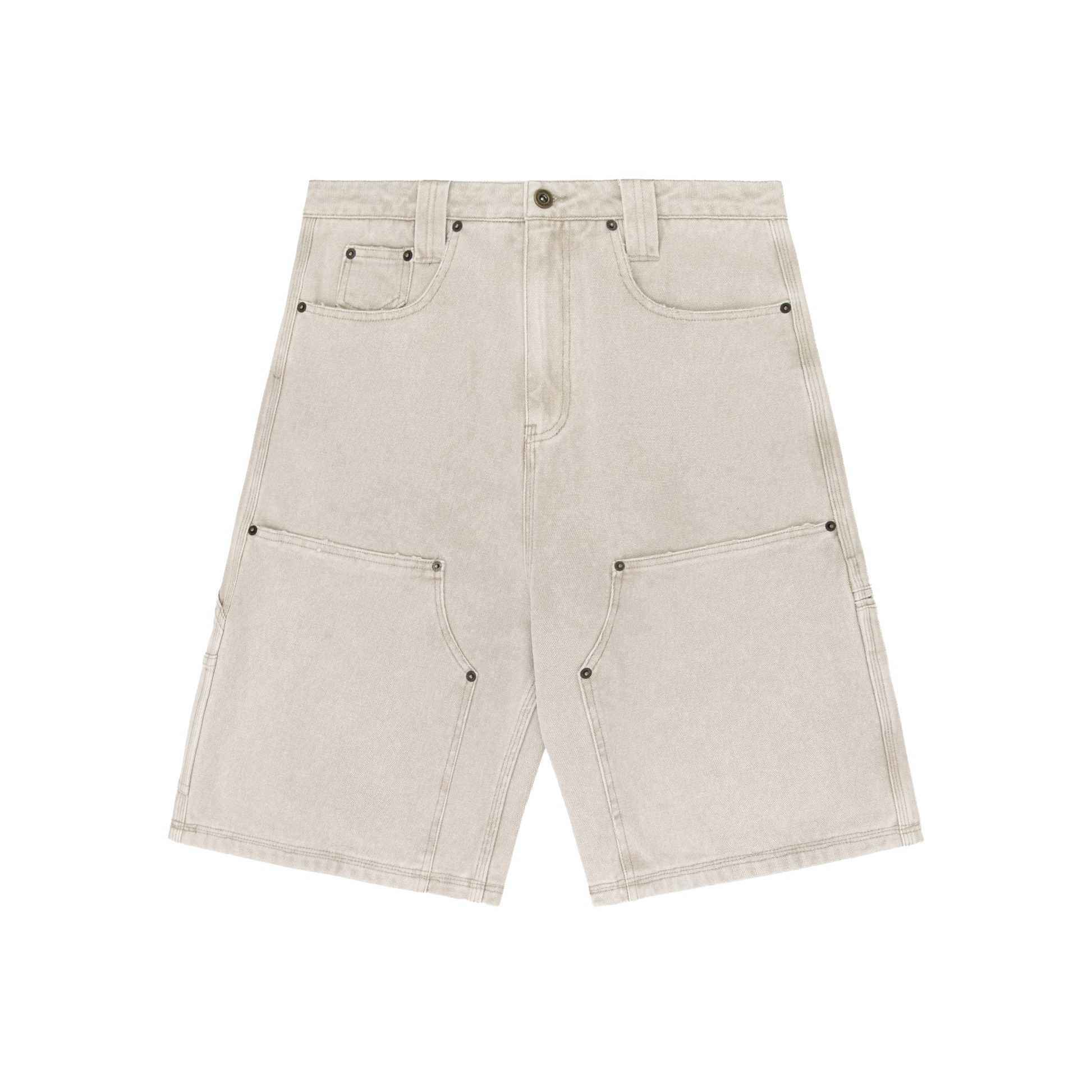 Experiment Five Double Knee Carpenter Shorts Stone Experiment Five Double Knee Carpenter Shorts Stone