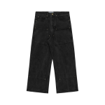 Experiment Five Double knee Denim Jeans Black