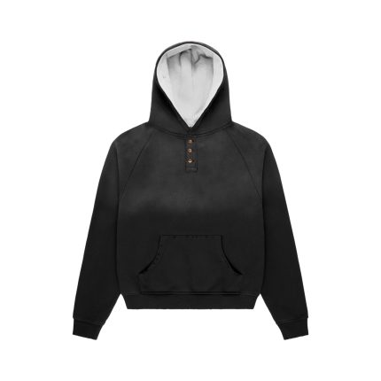 Experiment Five Henley Hoodie Black