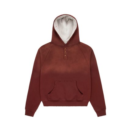 Experiment Five Henley Hoodie Red