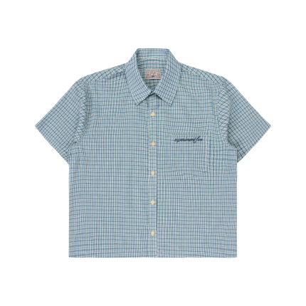 Experiment Five Plaid Button Shirt Blue