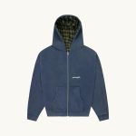 Experiment Five Reversible Plaid Zip Hoodie Navy